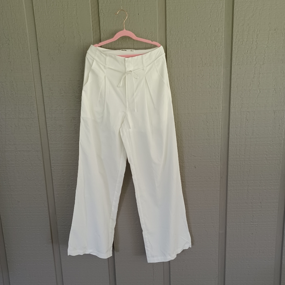Elodie Wide Leg Pant Size S Women High Rise Cotton Blend Pockets